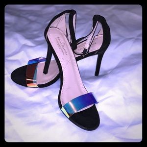 Black heels w/ metallic strap